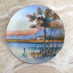 VINTAGE PORCELAIN MINIATURE HAND PAINTED PLATE